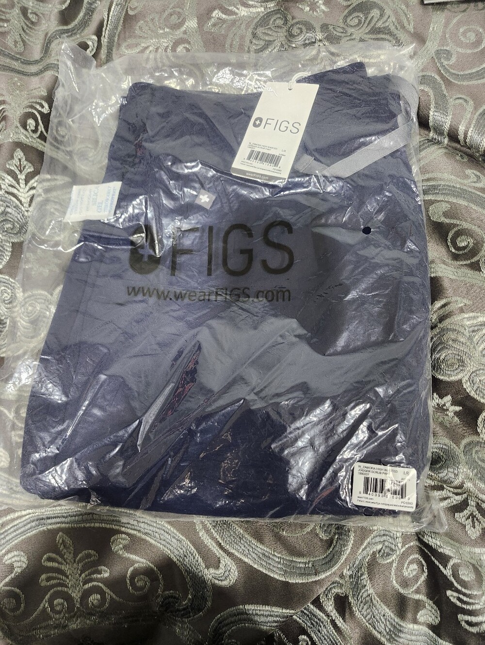 NWT Figs Navy High Waisted Zamora Jogger Size Large Regular Inseam